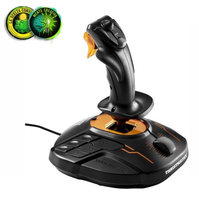 Joystick ambidestro Thrustmaster T.16000M FCS per simulatori di volo su PC.