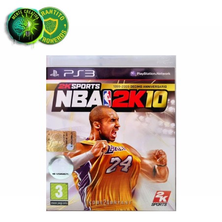 Copertina completa del gioco NBA 2K10 Decimo Anniversario per Sony PlayStation 3.