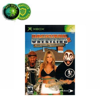 Copertina completa del gioco Backyard Wrestling 2: There Goes the Neighborhood per Microsoft Xbox (Prima Generazione).