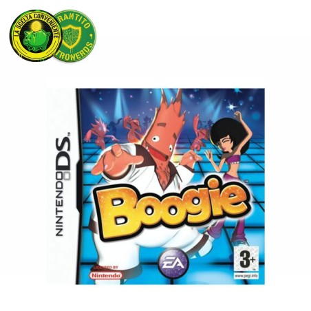 Copertina del gioco Boogie: Balla Canta e Crea per Nintendo DS, nuovo ma con blister danneggiato.