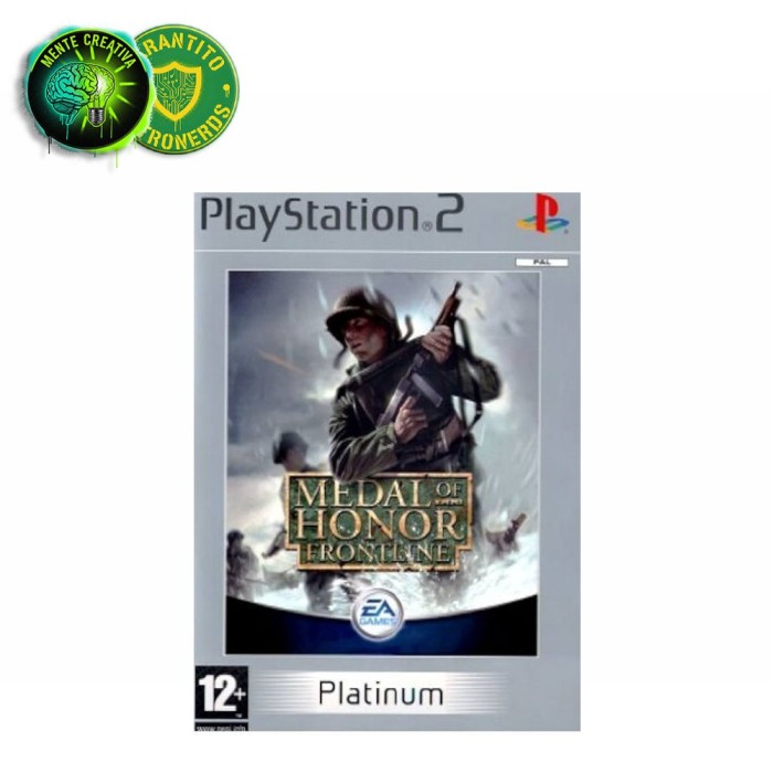 Copertina completa (Platinum) del gioco Medal of Honor: Frontline per Sony PlayStation 2.