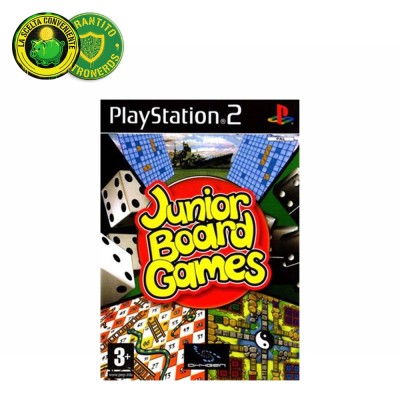 Copertina completa del gioco Junior Board Games per Sony PlayStation 2, con manuale.