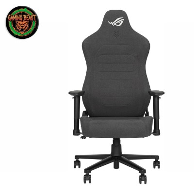 Sedia gaming ASUS ROG Aethon SL201C con rivestimento in tessuto grigio.