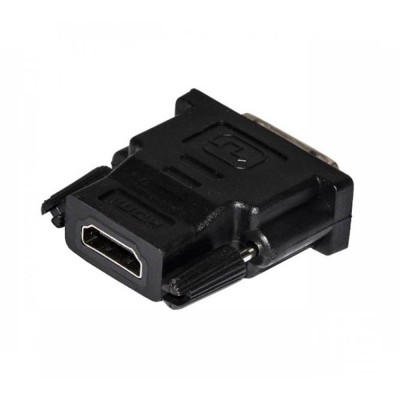 Adattatore video nero da DVI maschio a HDMI femmina.