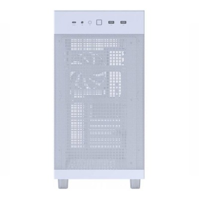 Case PC ASUS Prime AP303 TG bianco con pannello laterale in vetro temperato.