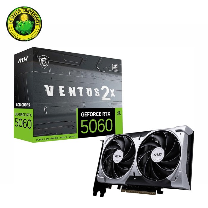 MSI GeForce RTX 5060 Ventus 2X OC scheda video due ventole compatta