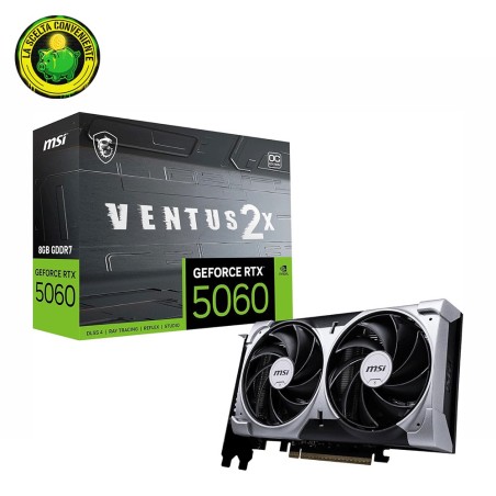 MSI GeForce RTX 5060 Ventus 2X OC scheda video due ventole compatta