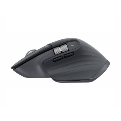 Mouse Logitech MX Master 3S color grafite vista laterale.