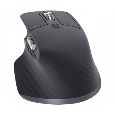 Mouse Logitech MX Master 3S color grafite vista laterale.