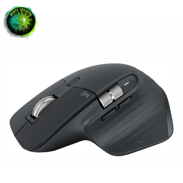 Mouse Logitech MX Master 3S color grafite vista laterale.