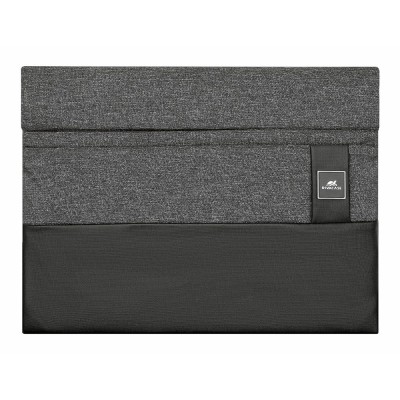 Custodia a tasca nera melange Rivacase 8805 con inserti in ecopelle