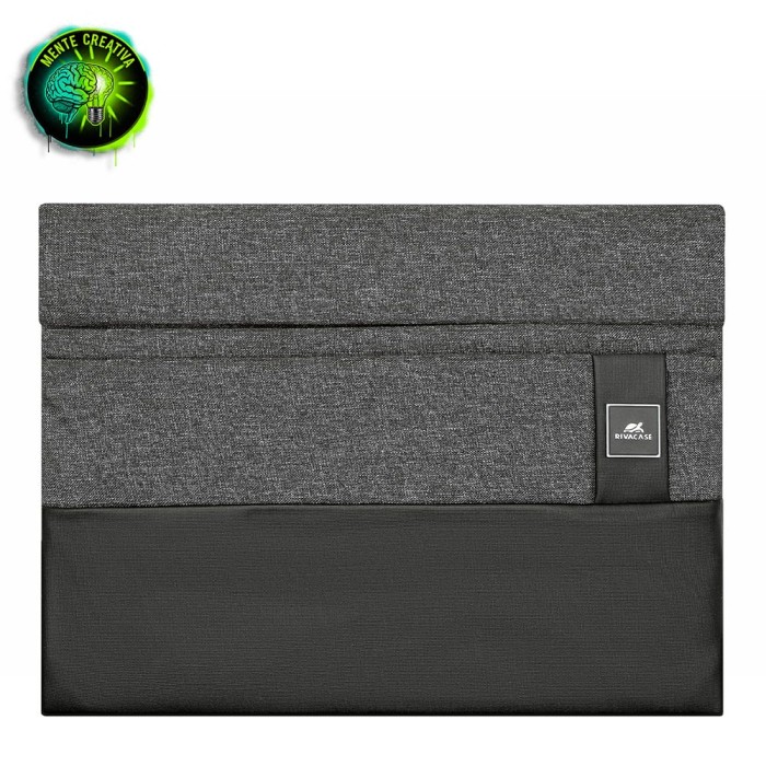 Custodia a tasca nera melange Rivacase 8805 con inserti in ecopelle