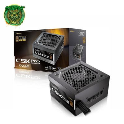 Alimentatore per PC Antec CSK1000 PRO da 1000W, 80 Plus Bronze, semi-modulare.